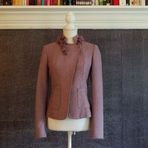 Banana Republic Lavendar Raw Edge Wool Blazer